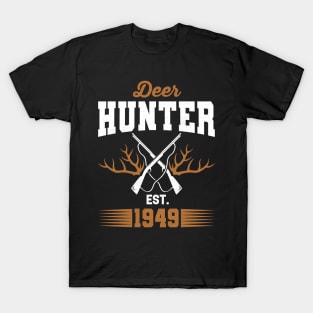 Gifts for 72 Year Old Deer Hunter 1949 Hunting 72th Birthday Gift Ideas T-Shirt